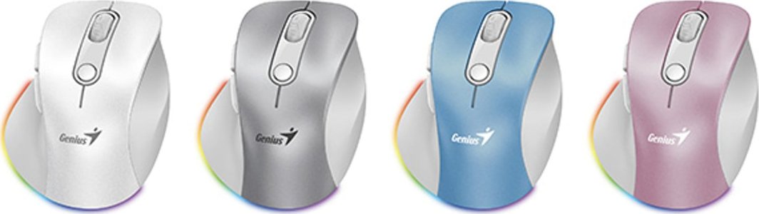 Maus wireless Genius Ergo 9000S Pro, rozë/ i argjendë