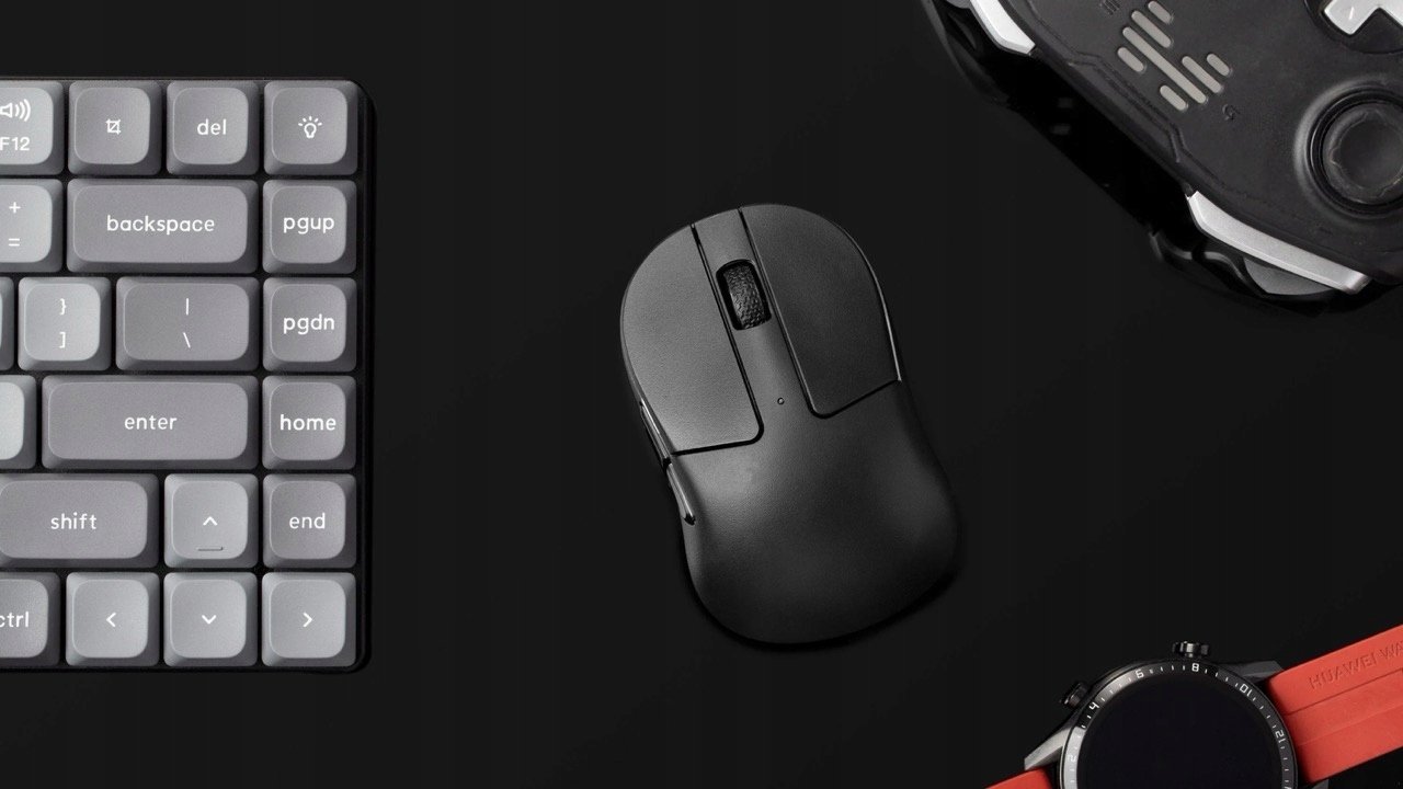 Безжичен глушец Keychron M4, оптички, мини, Bluetooth 2.4 GHz, 4000 Hz, црн