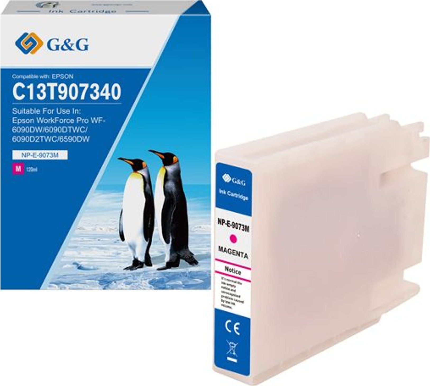 Kartutshë boje G&amp;G Compatible Epson C13T907340, magenta, 7000 faqe