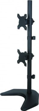 Mbajtëse tavoline Techly, për dy monitorë, 13-27", e zezë