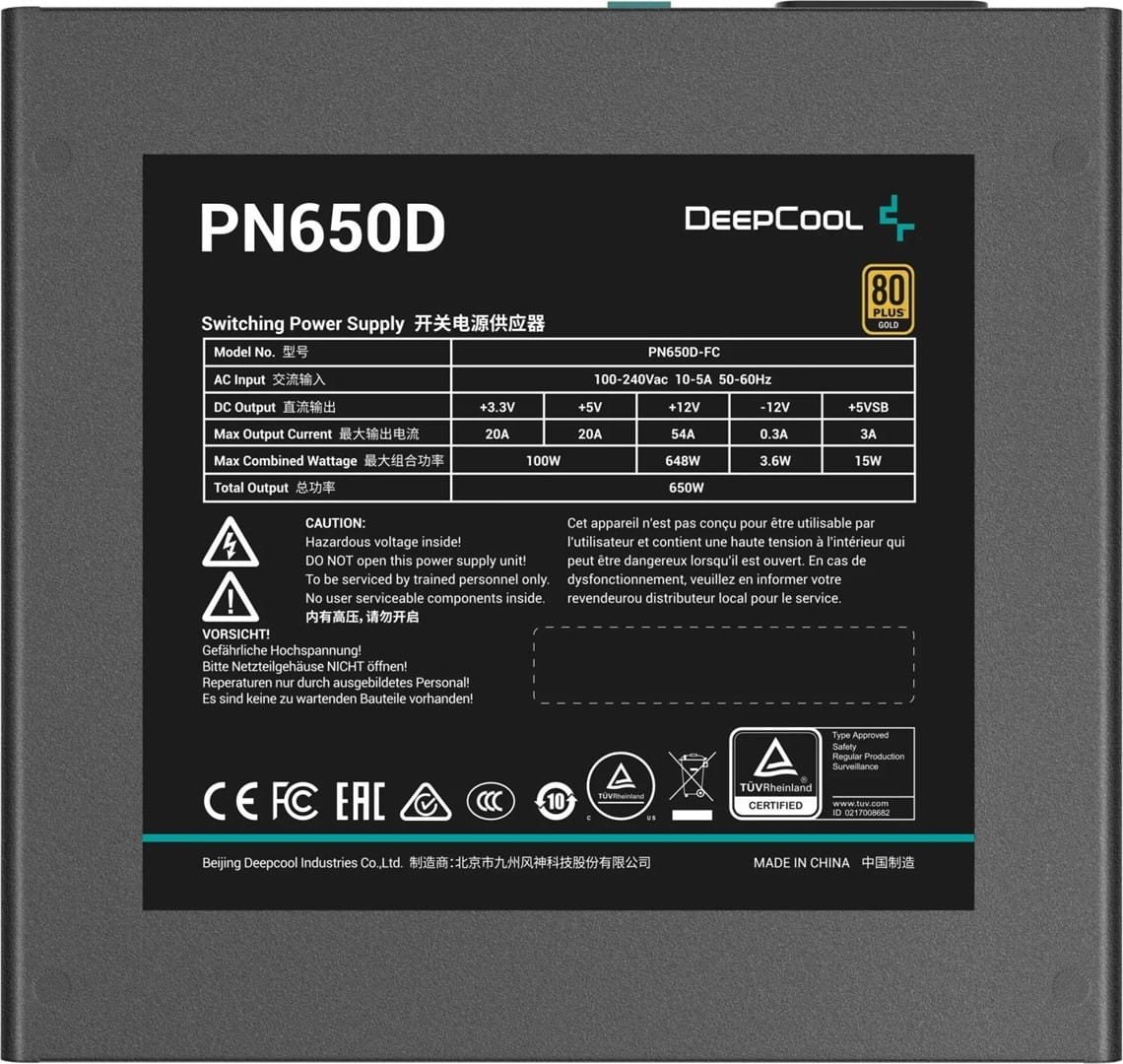 Furnizues energjie Deepcool PN650D, 650W, 80 Plus Gold, i zi