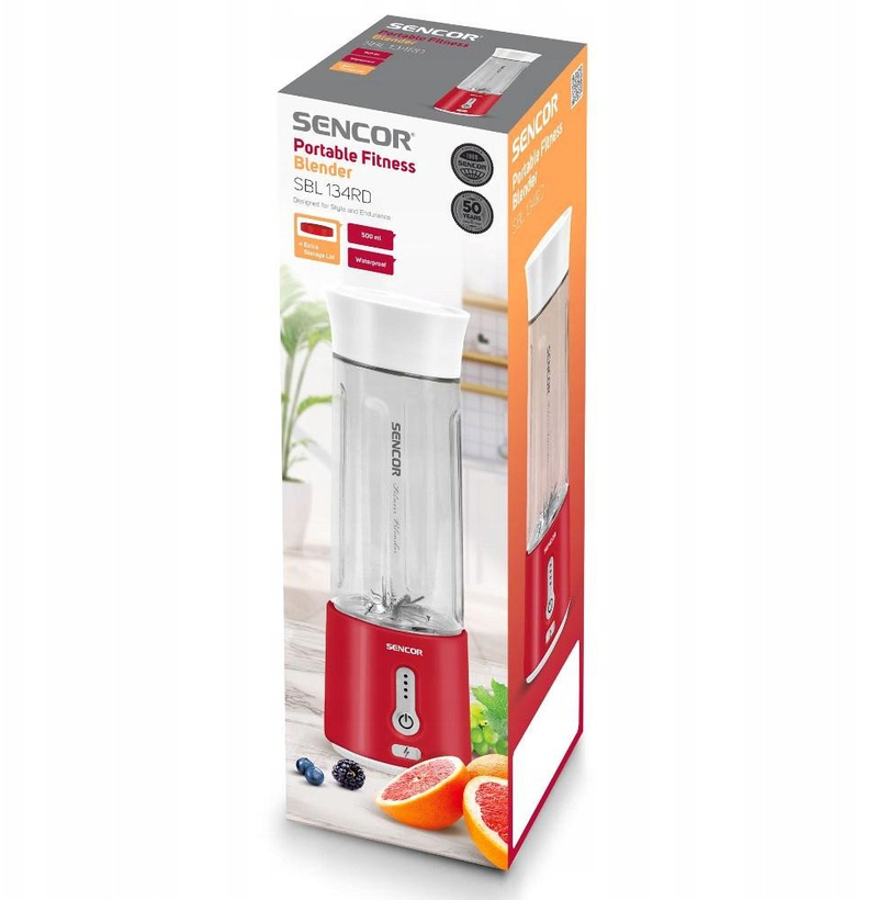 Blender tavoline Sencor SBL 134RD, 150W, 0.5L, i kuq