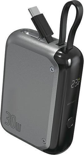 Power bank 4smarts Pocket, 10000mAh, 30W, gri metalike
