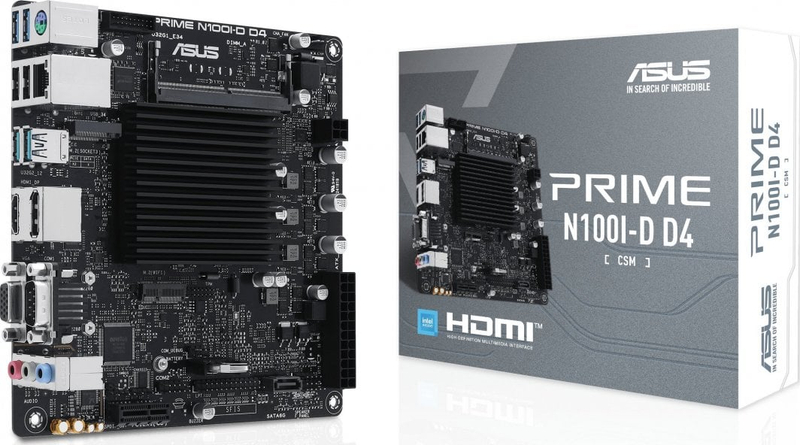 Pllakë amë ASUS PRIME N100I-D D4-CSM, mini ITX, e zezë