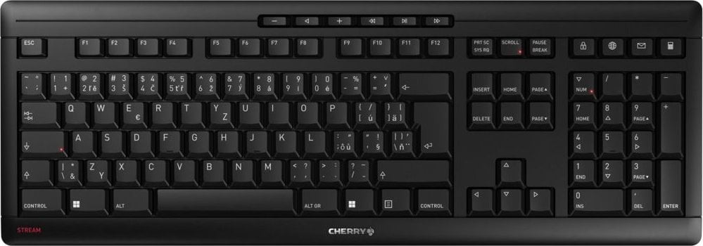 Tastierë Cherry Stream, wireless, CZ + SK, e zezë