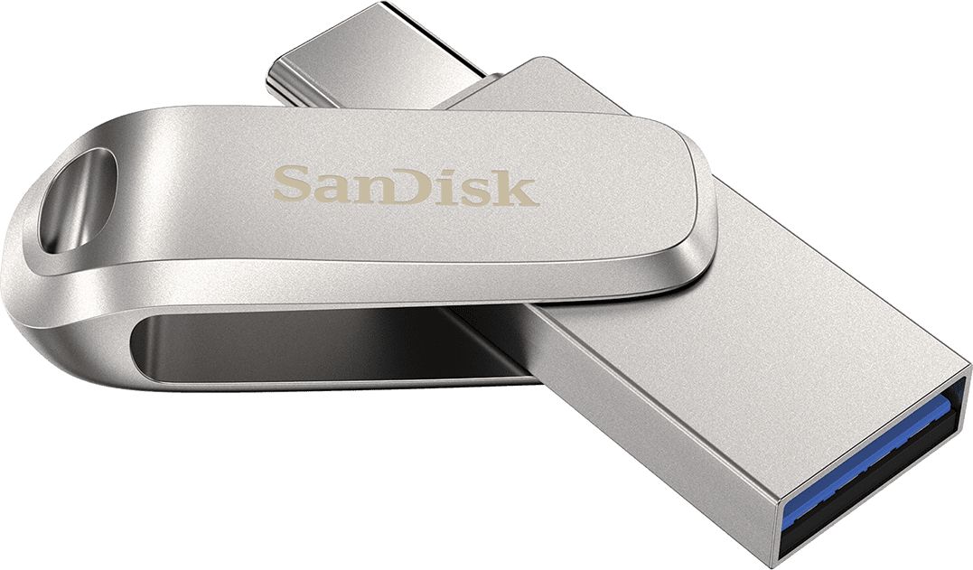 USB SanDisk Ultra Dual Drive Luxe, 512GB, USB Type C dhe USB A, metalike
