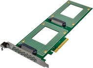 Kartë zgjeruese InLine PCIe, 2x U.2 NVMe SFF-8639, PCIe 3.0 x8, e hollë