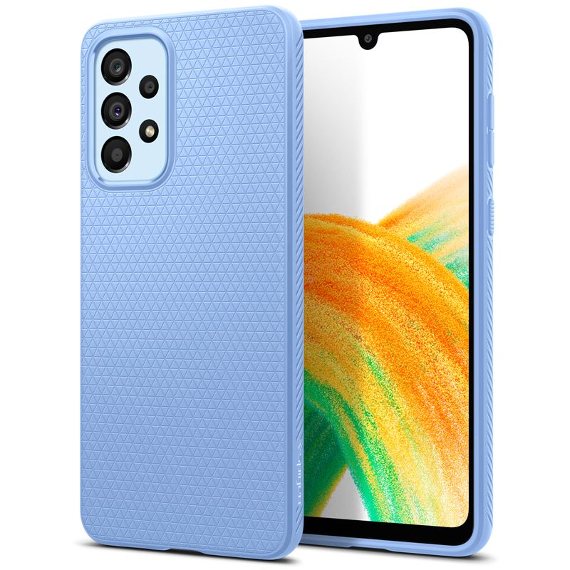 Mbrojtëse për celular Samsung Galaxy A33 5G Spigen Liquid Air, e kaltër e lehtë