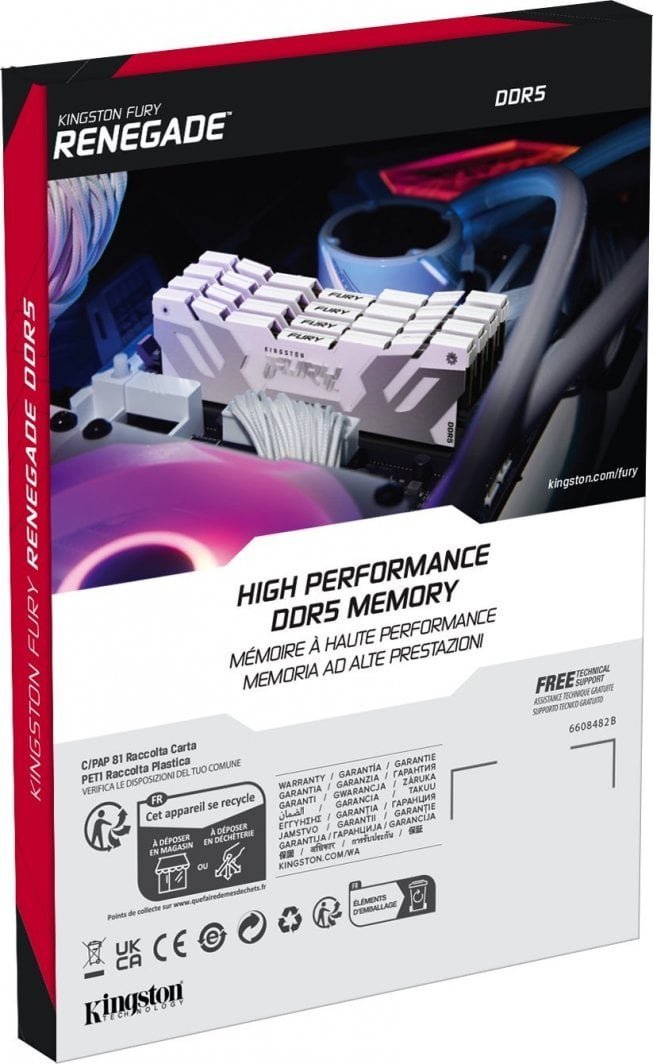 Memorie Kingston Fury Renegade, DDR5, 32 GB, 6400 MHz, CL32, KF564C32RWK2-32