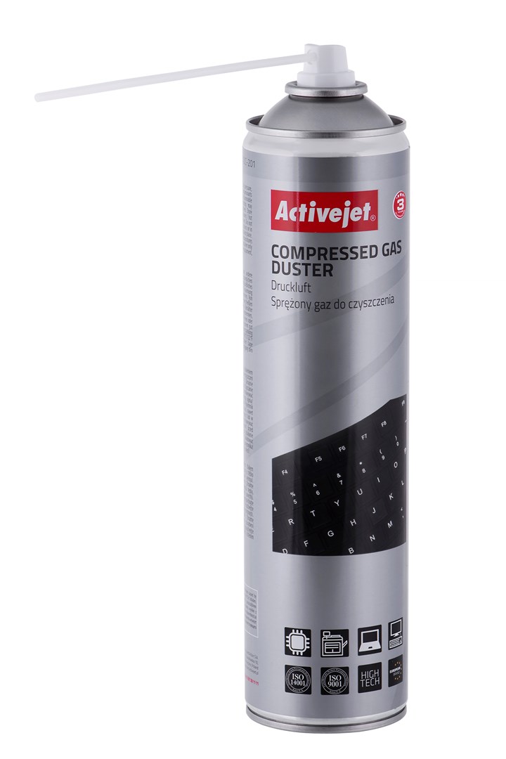 Pastrues ajri i kompresuar ActiveJet AOC-201, 600 ml, i zi argjendtë