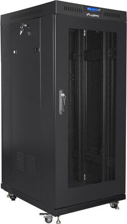 Kabinet rrjeti Lanberg Standing 19", 22U, me ventilatorë, i zi