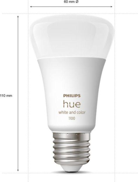 Poç i mençur Philips Hue, LED, E27, A60, 9W, 1100 lm