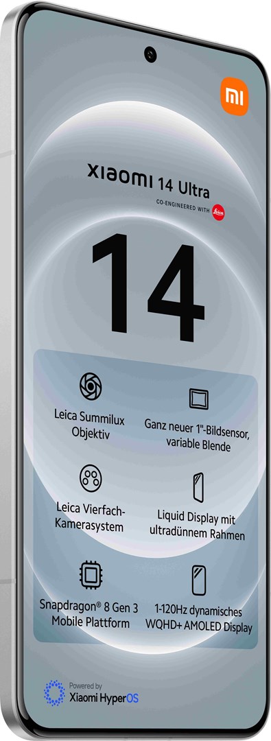 Celular Xiaomi 14 Ultra 5G, 6.73", 512GB, 16GB RAM, i bardhë