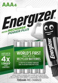 Bateri rimbushëse Energizer Recharge Power Plus AAA, NiMH, 700mAh, e gjelbër
