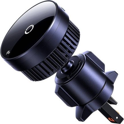 Mbajtëse magnetike veture Baseus MagPro, karikim wireless 15W Qi2.0, për grilë ajri, e zezë