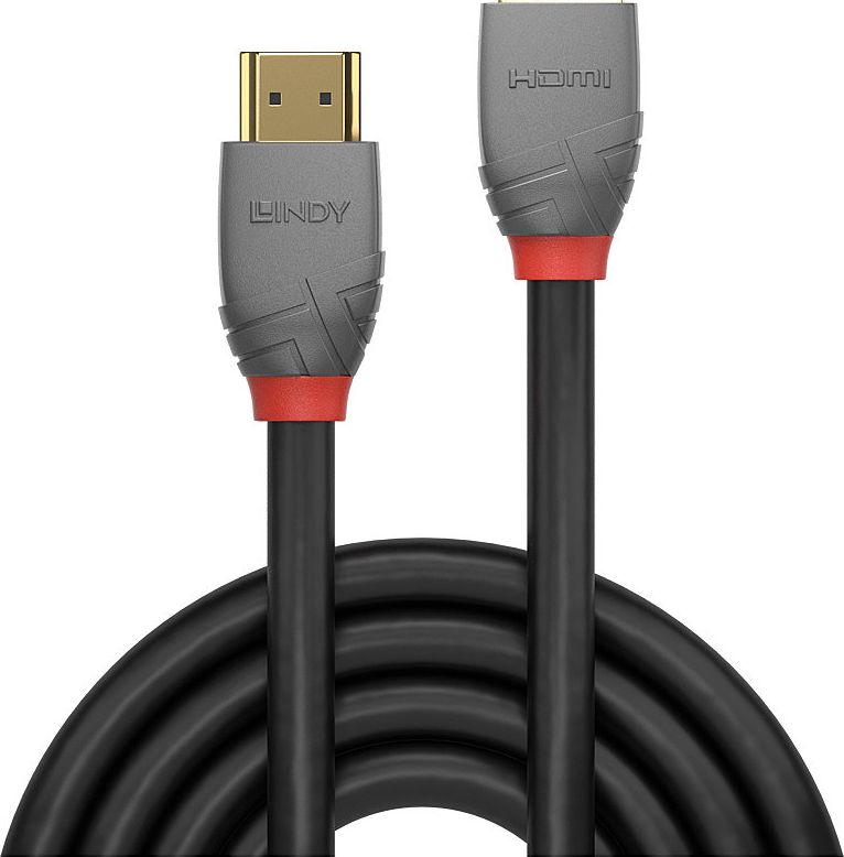 Kabllo Lindy HDMI në HDMI, 0.5m, e hirtë