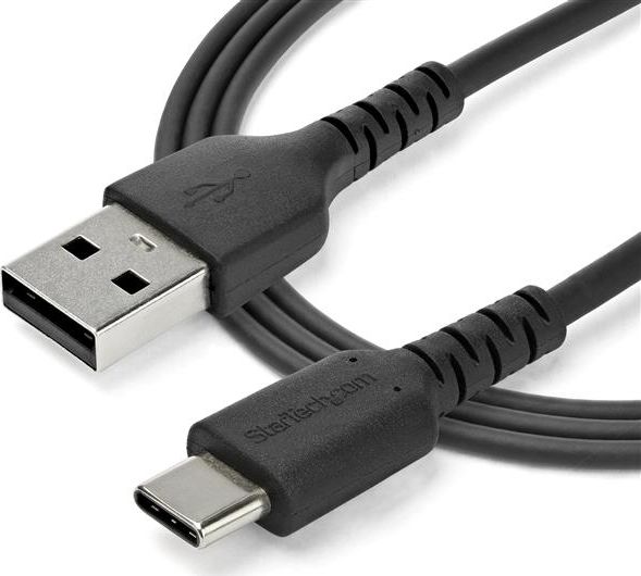 Kabllo USB StarTech 2m, USB A në USB C, 3A 60W, i zi