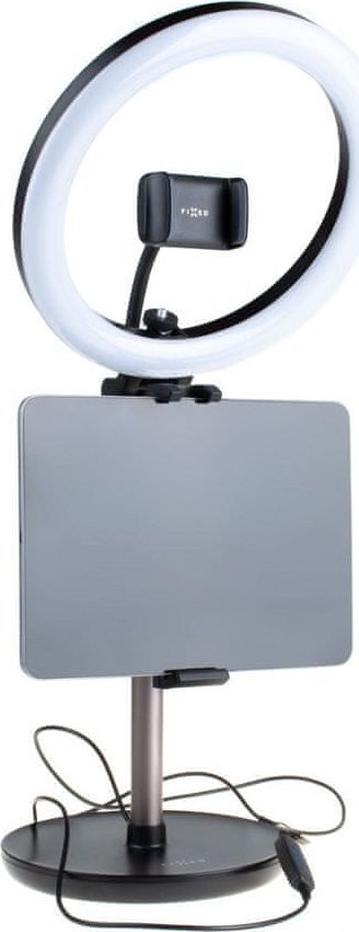 Tripod me dritë rrethore FIXED LEDRing, fije 1/4", i zi