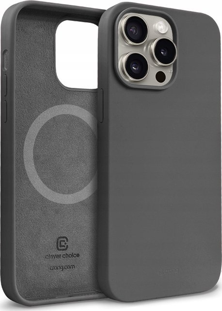 Mbrojtëse telefoni Crong Color Cover, për iPhone 15 Pro Max, MagSafe, titanium