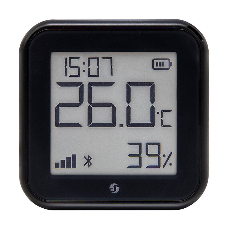 Sensor temperature dhe lagështie Shelly Plus H&T Gen.3, Wi‑Fi, Bluetooth, i zi mat