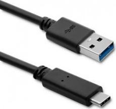 Kabllo USB Qoltec 50363, USB A në USB C, 1.8 m, e zezë