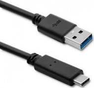 Kabllo USB Qoltec 50363, USB A në USB C, 1.8 m, e zezë