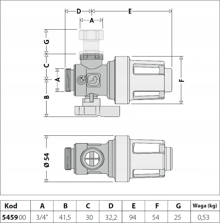 Komplet lidhës për bojler Caleffi XS 290920, me filtër magnetik, për bojler mural