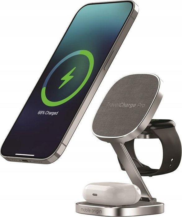 Stacion karikimi Mobile OriginTravelCharge PRO, 23W, MagSafe, argjendtë