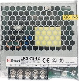 Furnizues energjie HiSmart LRS-75-12, 12V 6A, 72W, gri
