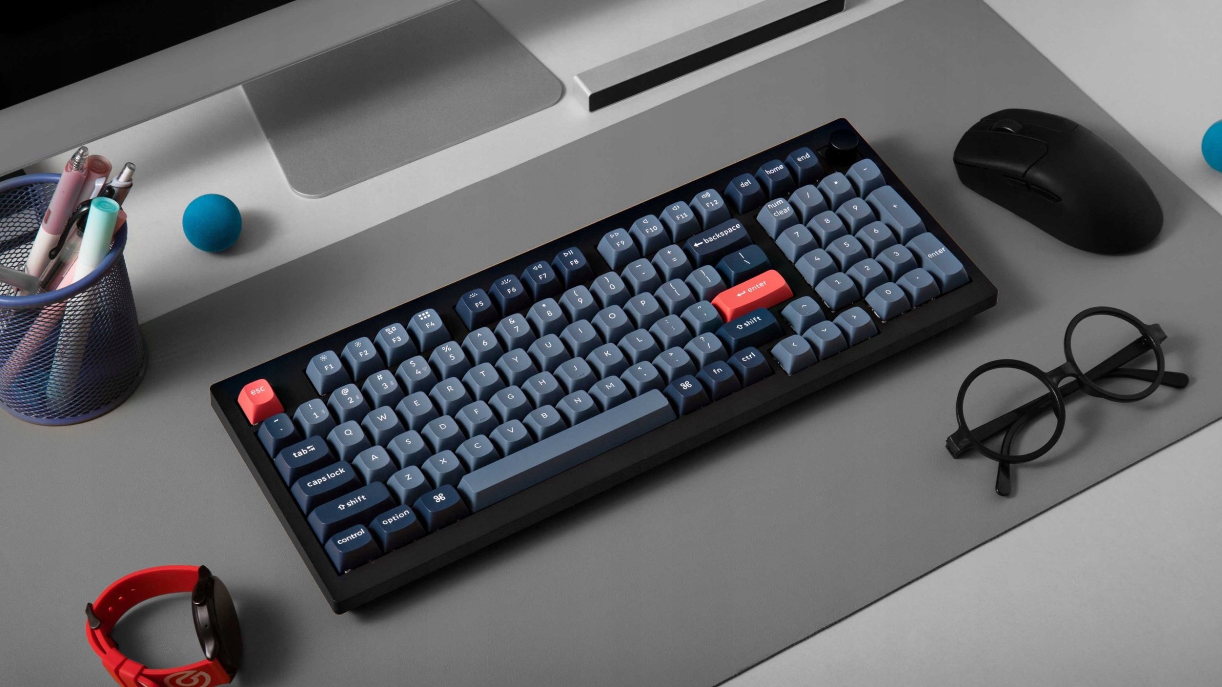 Tastierë mekanike Keychron V5 Max, wireless, RGB, Gateron Jupiter Red, e zezë