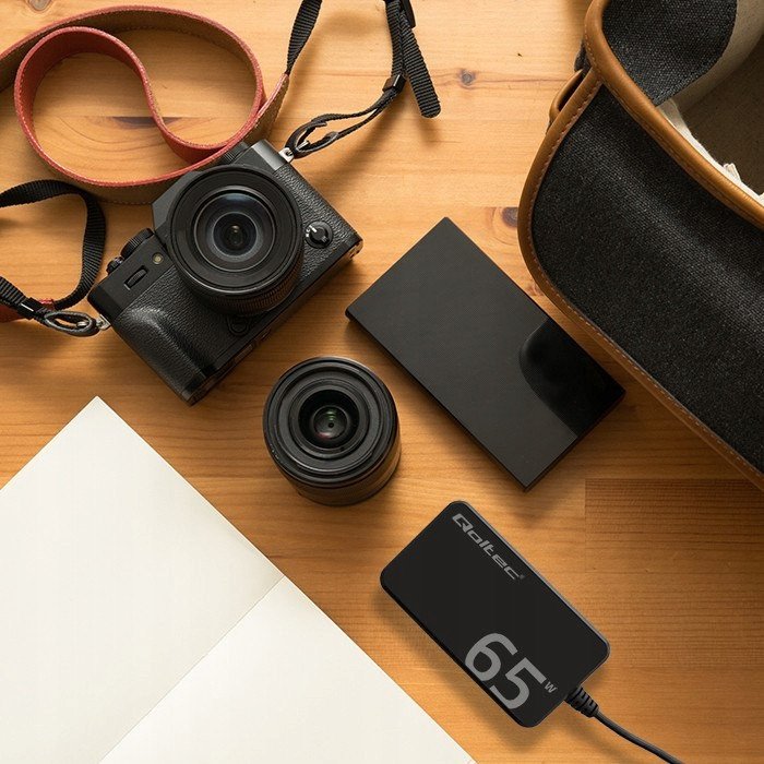 Karikues rrjeti Qoltec GaN Fast Slim D, 65W, USB C 3.1, i zi