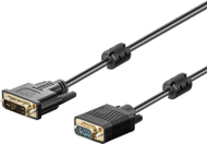 Kabllo Akyga AK-AV-03, DVI-I në D-Sub (VGA), 1.8m, e zezë