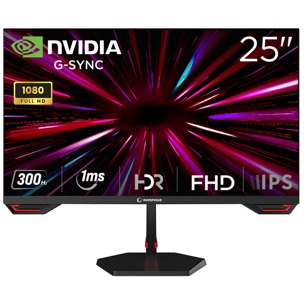 Monitor Gaming Rampage CRIMSON CR25R300F  25″ FHD Fast IPS 300 Hz  – I Zi