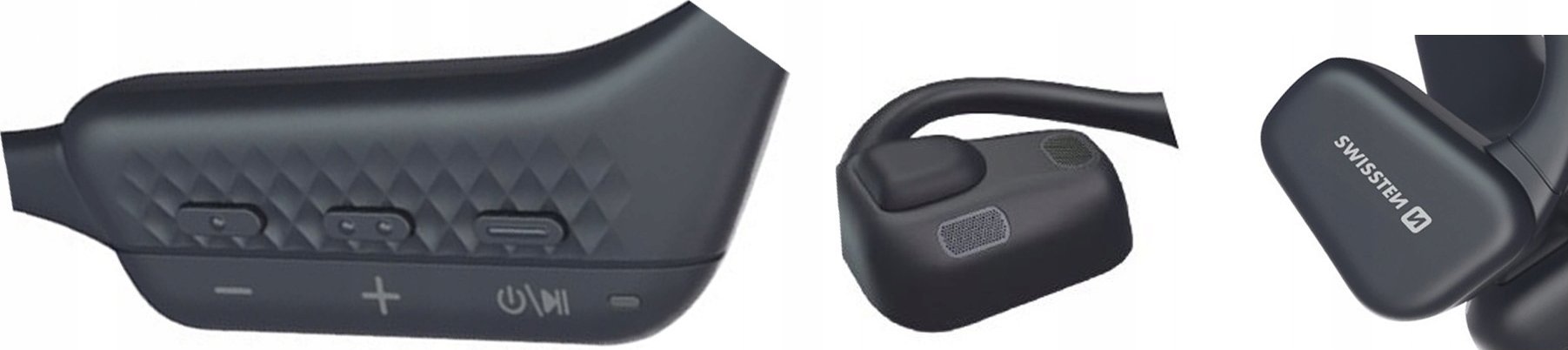 Kufje sportive Swissten Gym Air Conduction, Bluetooth, True Wireless, të zeza