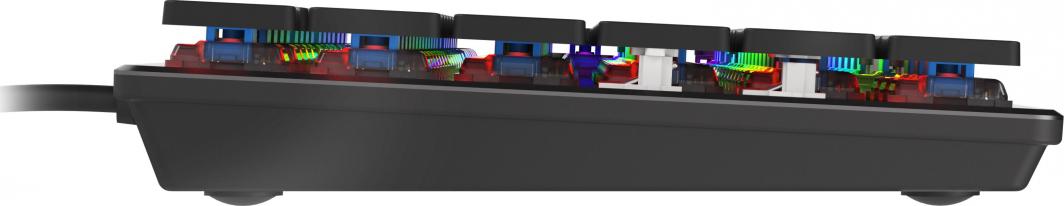 Tastierë Genesis Thor 420 RGB Slim, US, e argjendtë