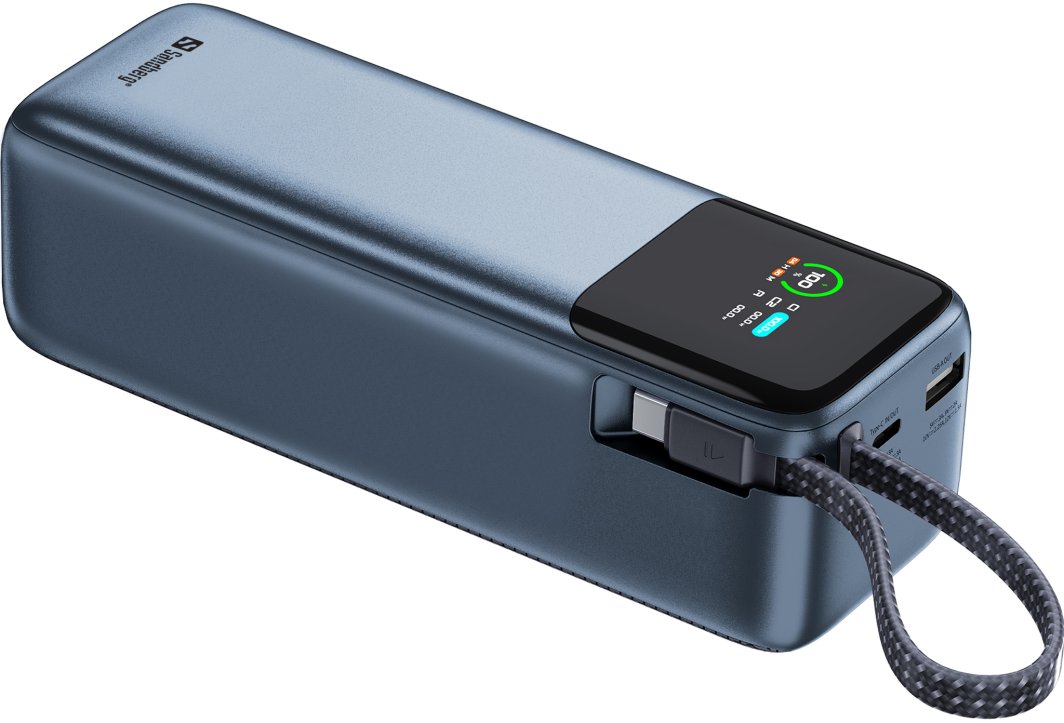 Powerbank Sandberg All-in1, 27000 mAh, 240W PD, USB-C, USB-A, i kaltër