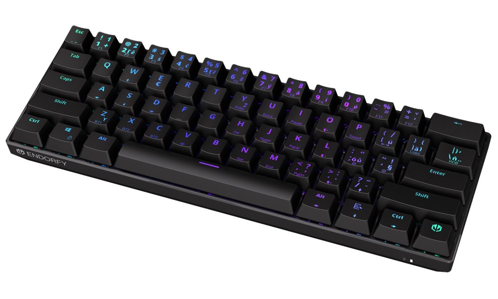 Tastierë Endorfy Thock Compact Wireless, Kailh Red, RGB, e zezë