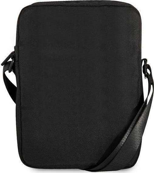 Çantë shpatulle BMW Motorsport Shoulder Bag Medium, deri 10", najlon efekt karboni, e zezë