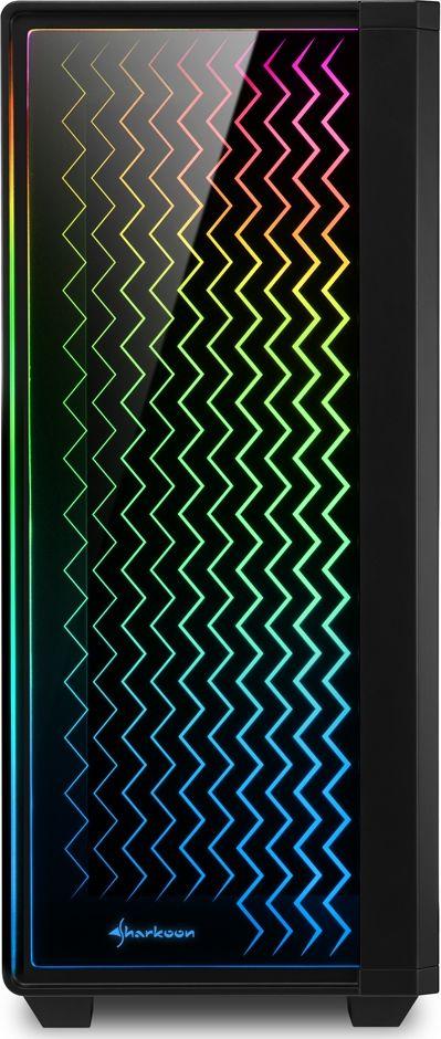 Kasë Sharkoon RGB LIT 200, e zezë