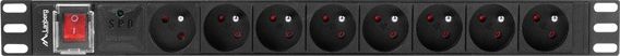 Shirit energjie Lanberg PDU 1U PDU-08E-0200-BK, 8x 230V, 16A, 2m, i zi