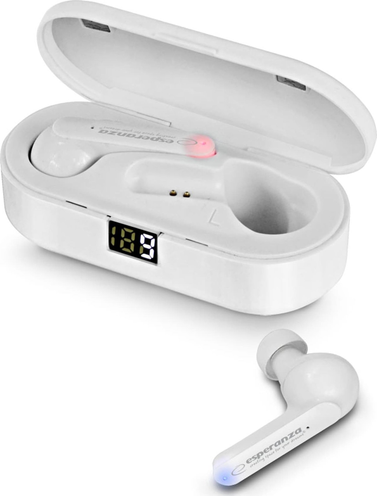 Kufje Esperanza EH230W Phoebe, True Wireless Stereo, in ear, të bardha