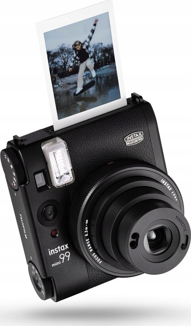 Kamerë instant Fujifilm Instax Mini 99, lente 60mm, efekt ngjyrash, e zezë
