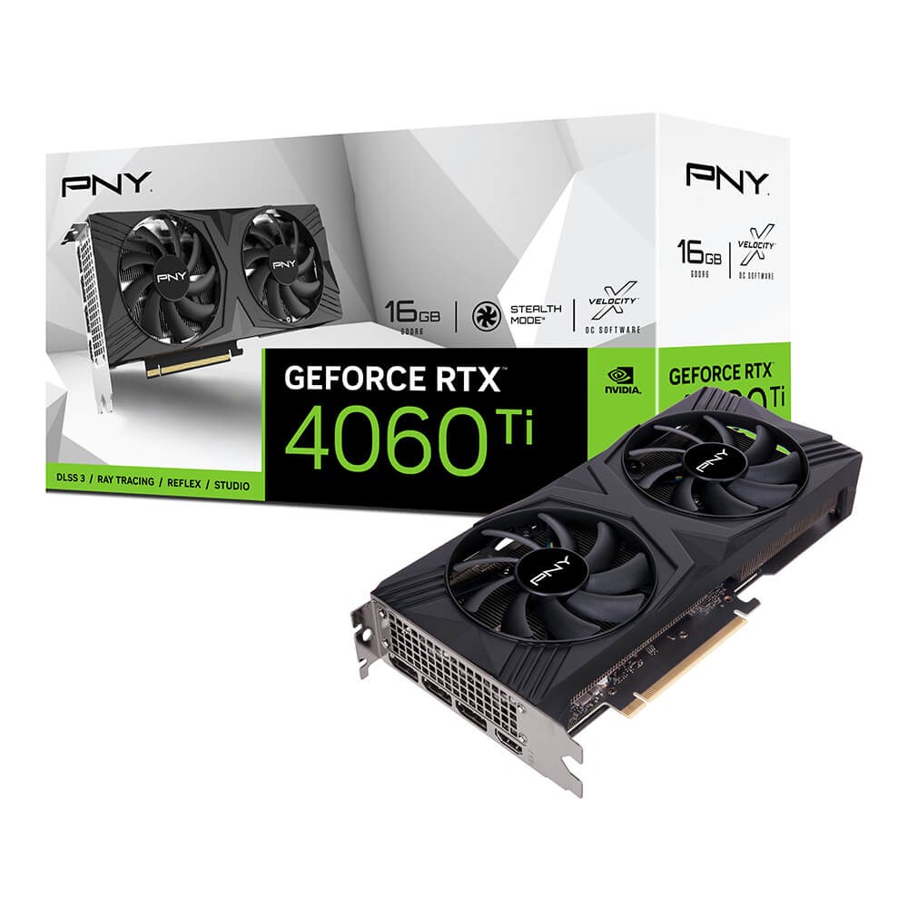 Kartelë grafike PNY GeForce RTX 4060 Ti Verto, 16GB GDDR6, e zezë