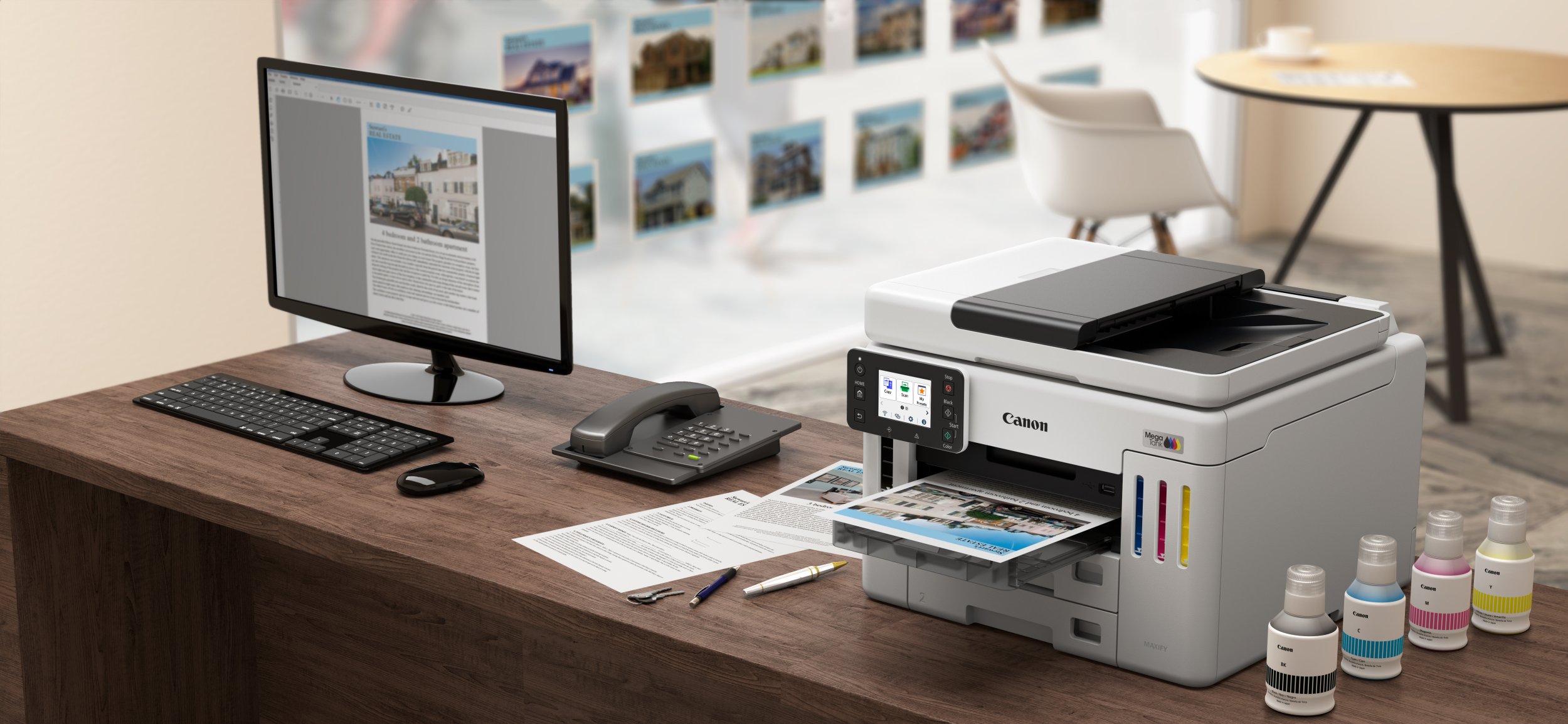 Printer inkjet Canon Maxify GX 7150, A4, 600 x 1200 dpi, Wi-Fi