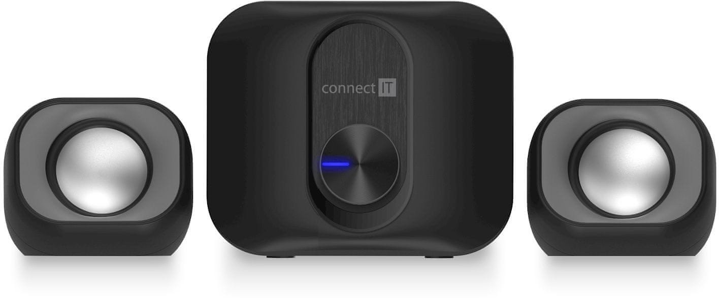Altoparlantë PC CONNECT IT Rumble PRO 2.1, sistem zëri 2.1, subwoofer, të zinj