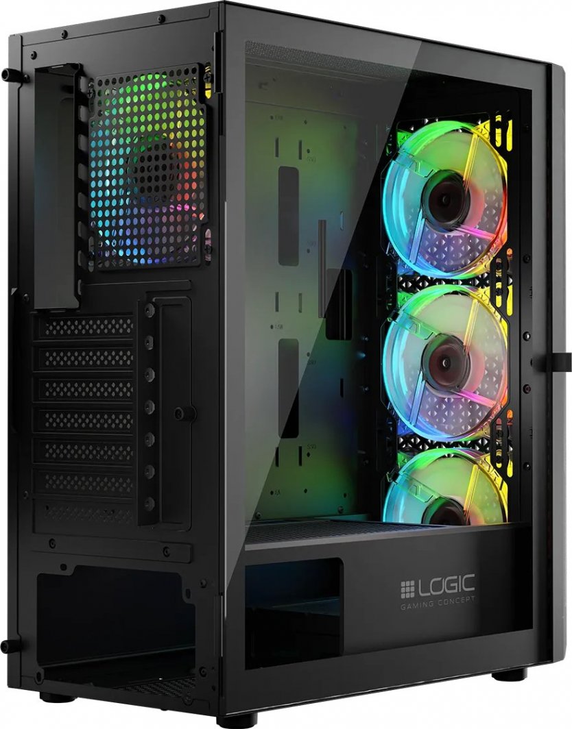 Kasë Logic Concept Aramis ARGB, e zezë, Midi Tower