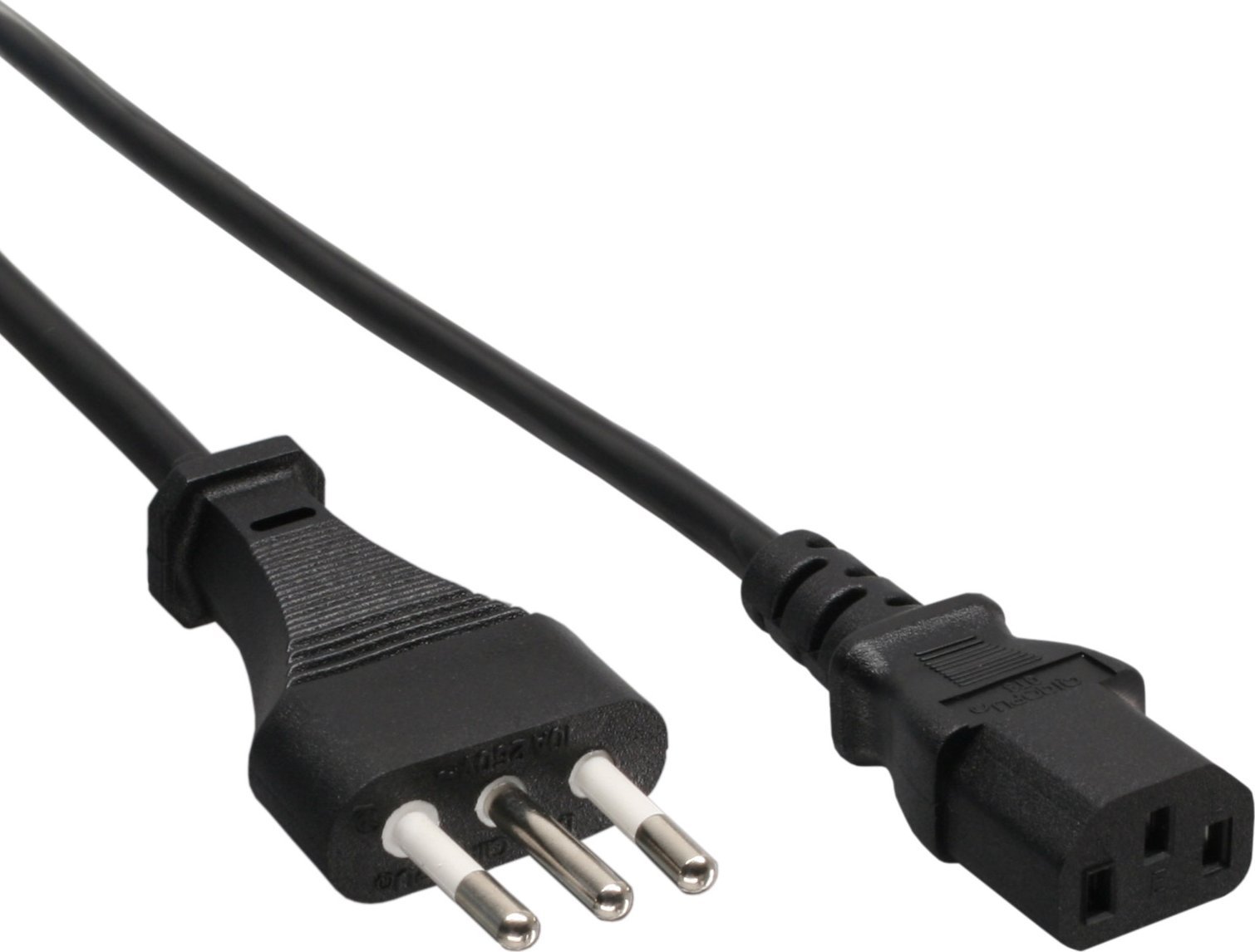 Kabllo rryme InLine, prizë italiane në C13, set 40 copë, e zezë