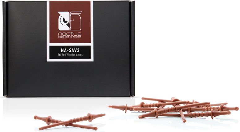 Kapëse kundër vibrimit për ventilator Noctua NA-SAV3, set montimi, ngjyrë kafe