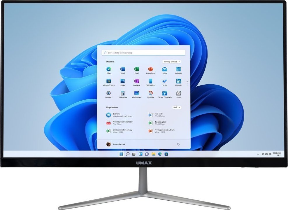 Kompjuter All in One UMAX U-One 24JL Pro, 23.8", Intel Celeron N5100, 4GB RAM, 128GB SSD