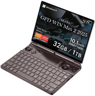 Laptopi GPD WIN Max 2 2025, Ryzen 7 8840U, 32GB, 1TB SSD, 10.1" Touchscreen, Radeon 780M, Windows 11, gri